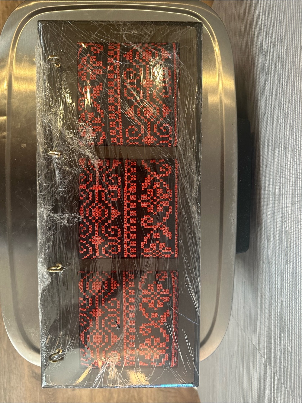 Embroidered machine key hanger Palestinian Jordan